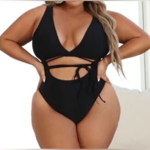 Black Sexy One Piece Swimsuit